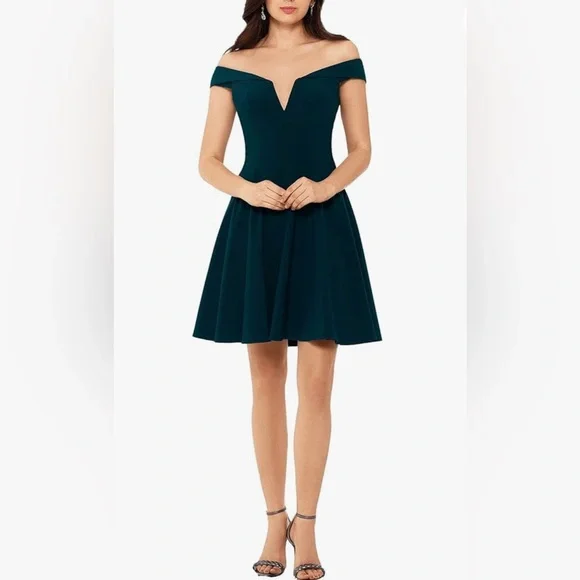 slim fit dress slacks Dark Green Satin Aline Evening Dress with Beadings-Bridelily main image 1